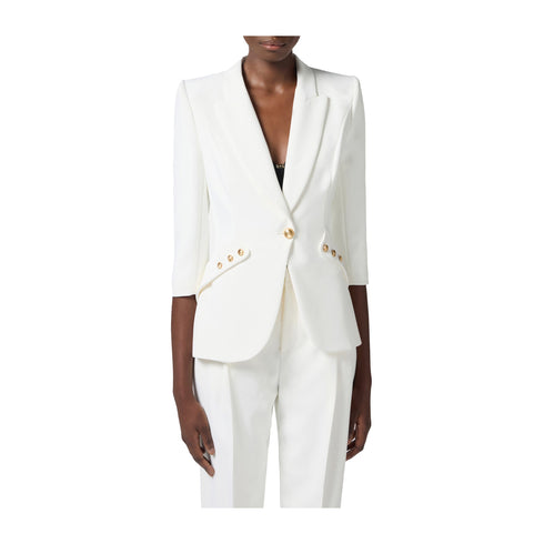 Elisabetta Franchi Giacca blazer Blazer Donna con patte diagonali 42 - Francavilla Moda